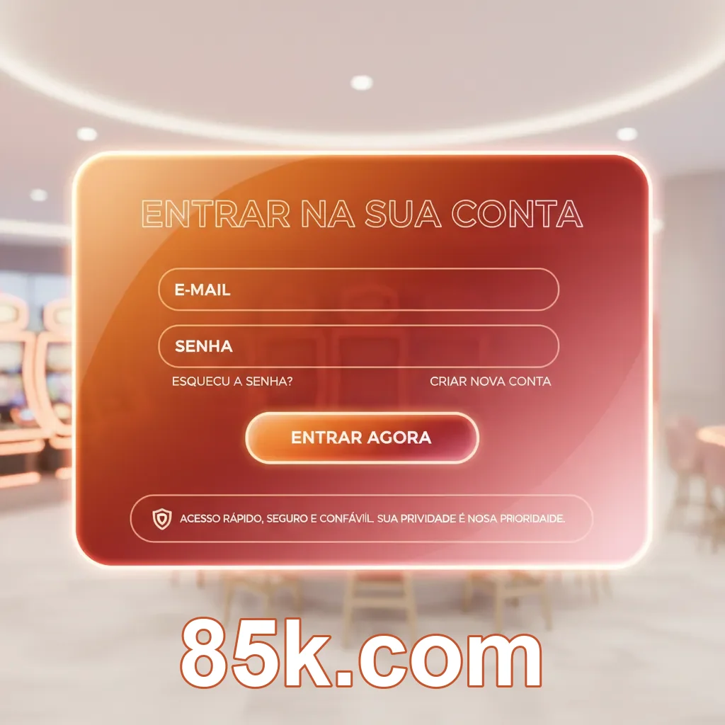 Tela do app oficial 85k.com com acesso direto no celular