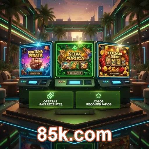 Tela móvel da 85k.com com navegação segura e clara