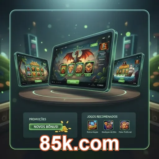 Tela de suporte mobile da 85k.com com ajuda rápida